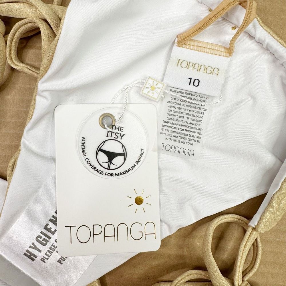 Topanga Fergie Itsy Iridescent Bikini Bottoms - Size 10 - Picture 8 of 8